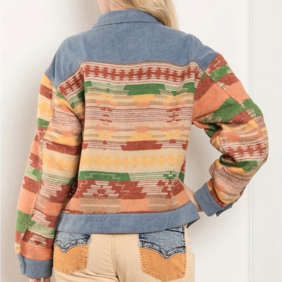 Colorful Patterned Women's Jacket - Picture 3 of 3